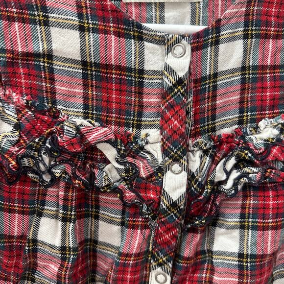 Zara Christmas Plaid Ruffle Tunic - Picture 3 of 6